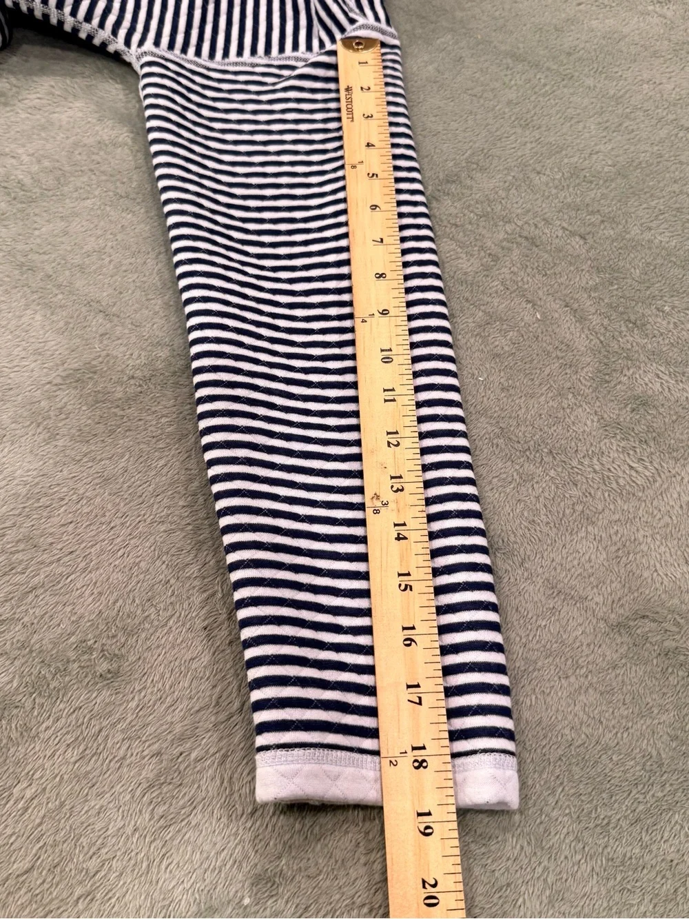 Women’s J.Crew Reversible Quilted Stripe Sweatshirt XXS Blue White NWT